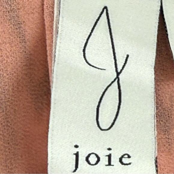 Joie Watercolor Ikat Gold Metallic V-Neck Flutter Sleeve Pullover Blouse Cami XS - Picture 5 of 8